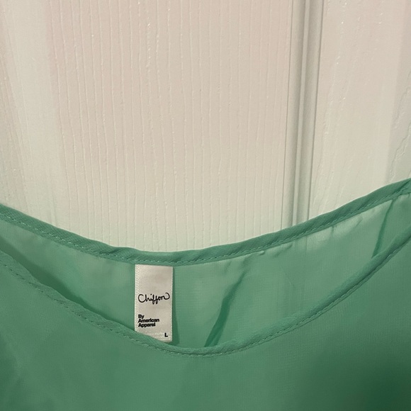 Sheer Green American Apparel Tank Top - Picture 2 of 4